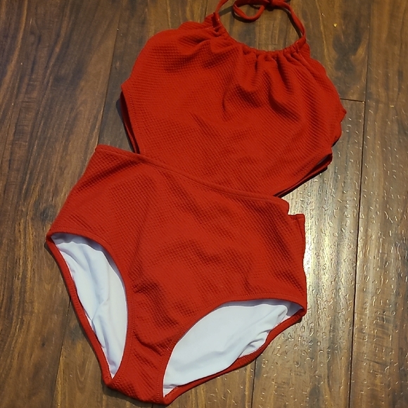 Womens Red Swimsuit - Picture 2 of 7